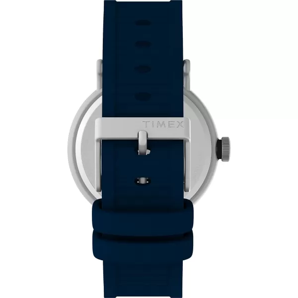 Timex Mens Harborside Coast 43mm WatchBlueBlackSilverTone