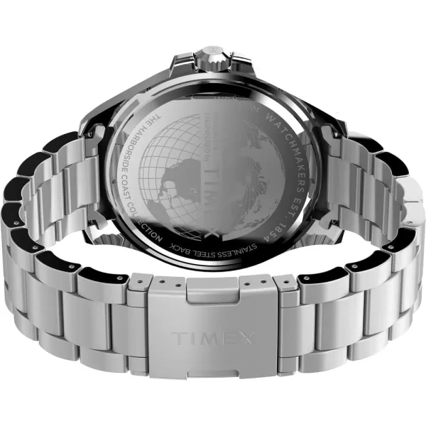 Timex Mens Harborside Coast 43mm WatchStainless Steel