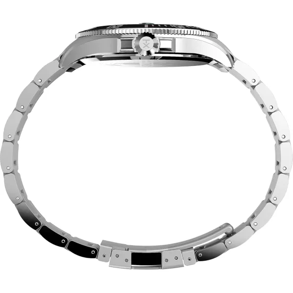 Timex Mens Harborside Coast 43mm WatchStainless SteelTealSilverTone