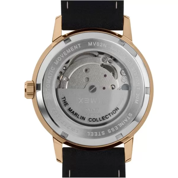 Timex Mens Marlin Automatic 40mm WatchBlackGold