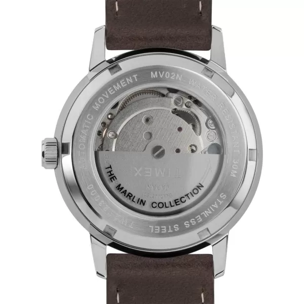 Timex Mens Marlin Automatic 40mm WatchBrownSilverBlack