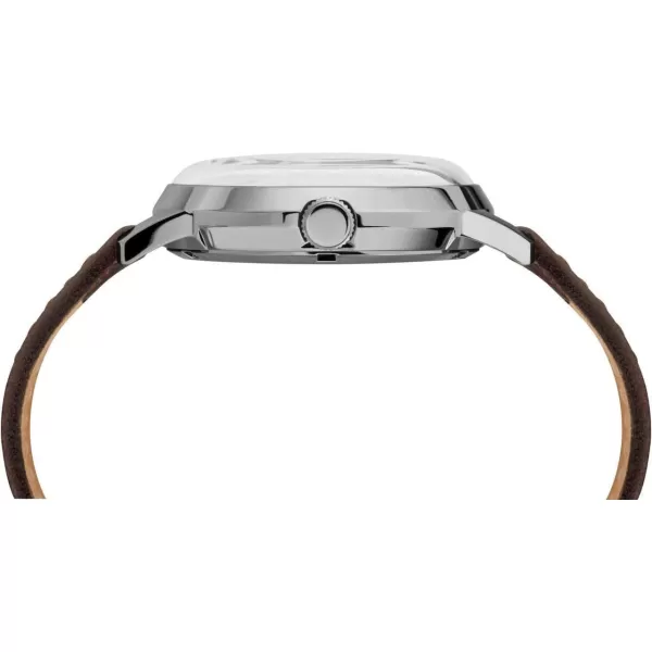 Timex Mens Marlin Automatic 40mm WatchBrownSilverBlack