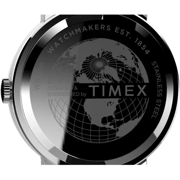 Timex Mens Midtown 38mm WatchBlackWhiteStainless Steel
