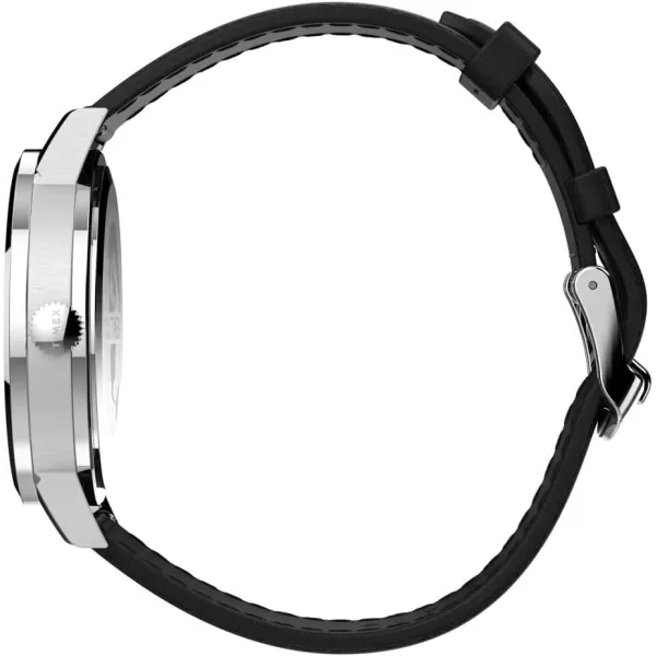 Timex Mens Midtown 38mm WatchBlackWhiteStainless Steel