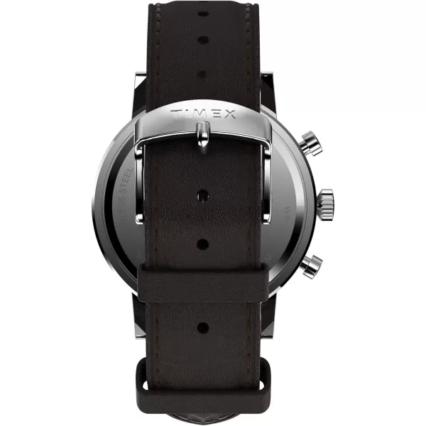 Timex Mens Midtown 38mm WatchBlackWhiteStainless SteelChrono