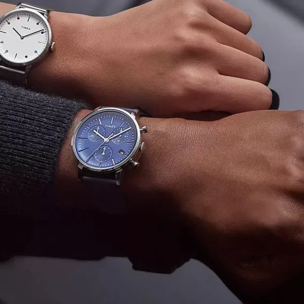 Timex Mens Midtown 38mm WatchBlueBlueStainless Steel