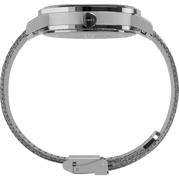 Timex Mens Midtown 38mm WatchStainless SteelSilverToneStainless Steel