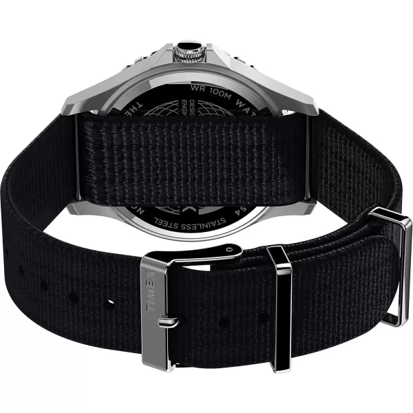 Timex Mens Navi XL 41mm Analog Quartz Stainless Steel 20 Casual WatchBlueSilver