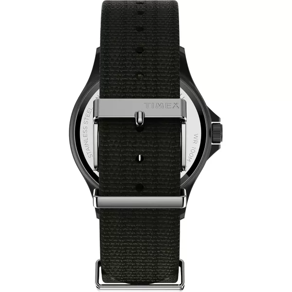Timex Mens Navi XL 41mm Analog Quartz Stainless Steel 20 Casual WatchOliveSilverWhite