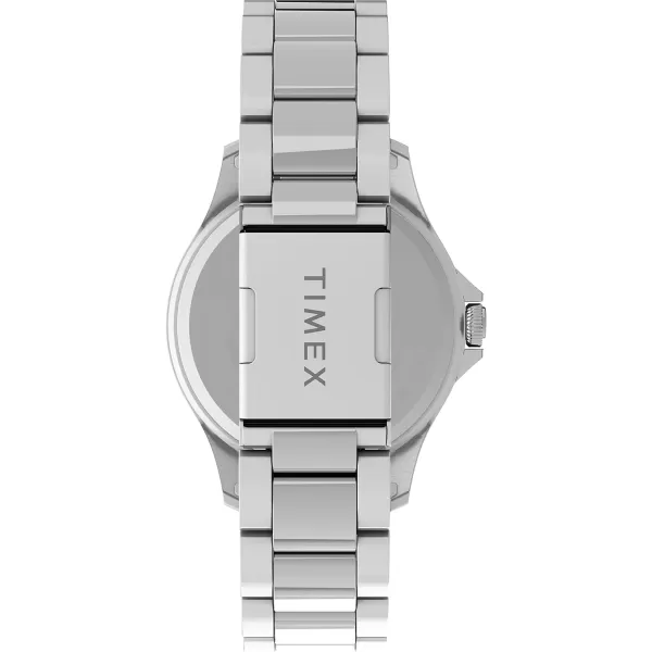 Timex Mens Navi XL 41mm Analog Quartz Stainless Steel 20 Casual WatchSilverToneBlack