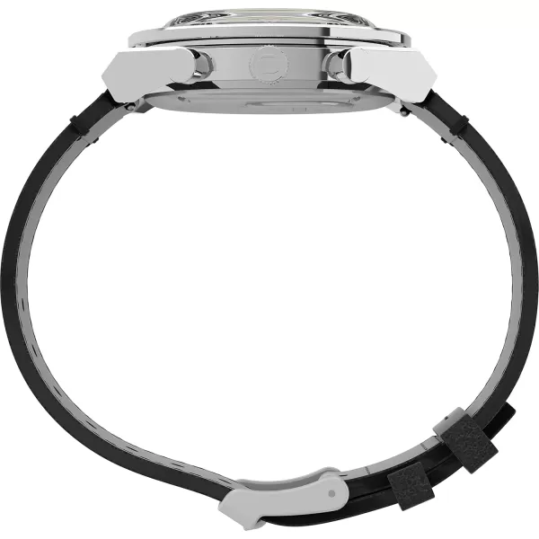 Timex Mens Q Chronograph 40mm WatchBlackBlackStainless Steel