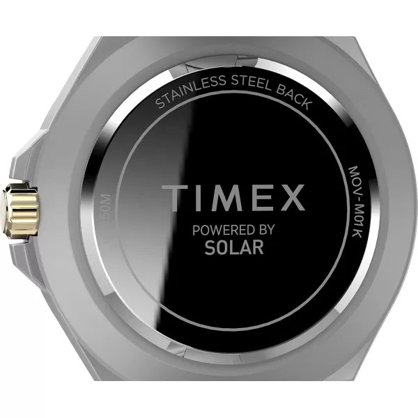 Timex Mens Solar Premium Dress 44mm WatchTwoToneBlue