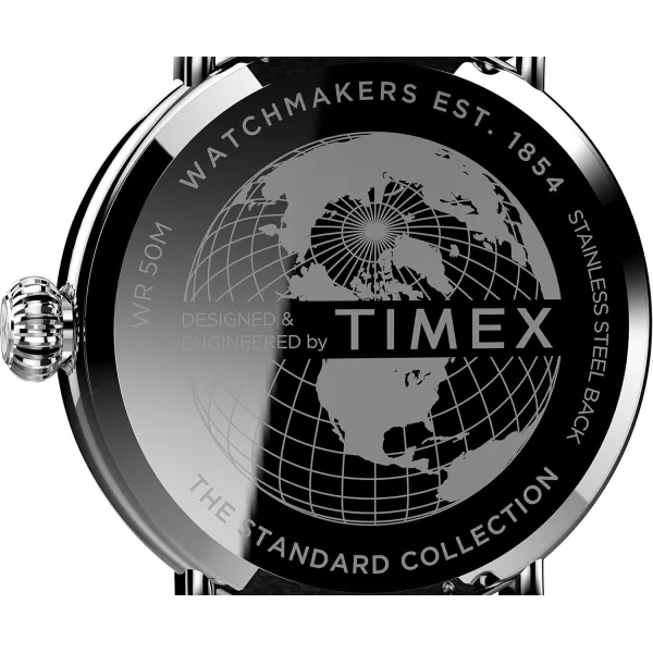 Timex Mens Standard 40mm WatchBrownCreamSilverToneTan