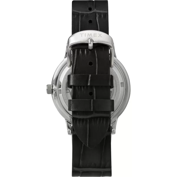 Timex Mens Waterbury Automatic 40mm WatchBlackSilverTone