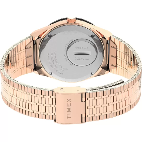 Timex Q Womens 36mm WatchRose GoldToneCream