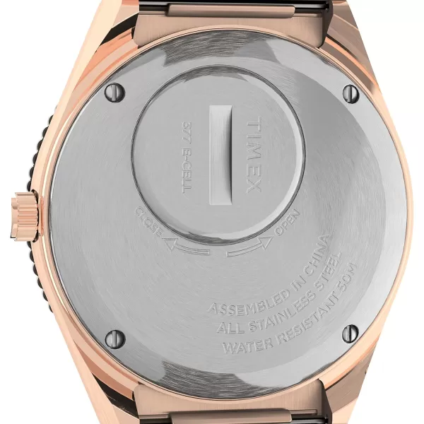 Timex Q Womens 36mm WatchRose GoldToneCream