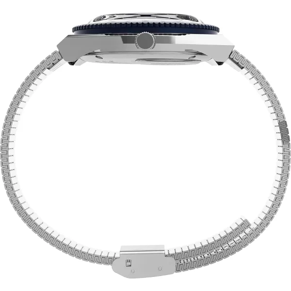 Timex Q Womens 36mm WatchSilverToneBlue