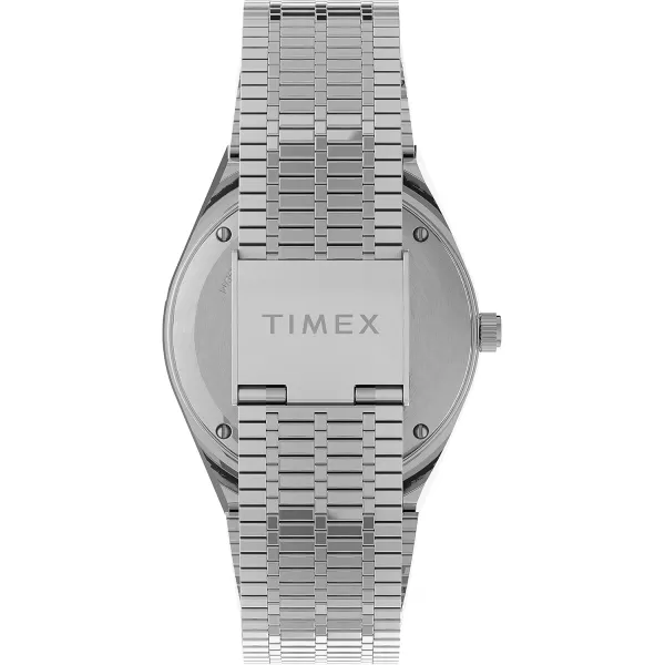 Timex Q Womens 36mm WatchSilverToneBlue