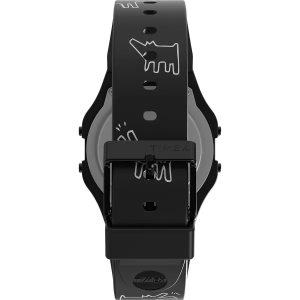 Timex Unisex Keith Haring Easy Reader 40mm WatchBlackDigitalBlack