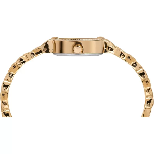 Timex Womens Dress Crystal 19mm Watch ampamp Bracelet Gift SetGoldToneMOP