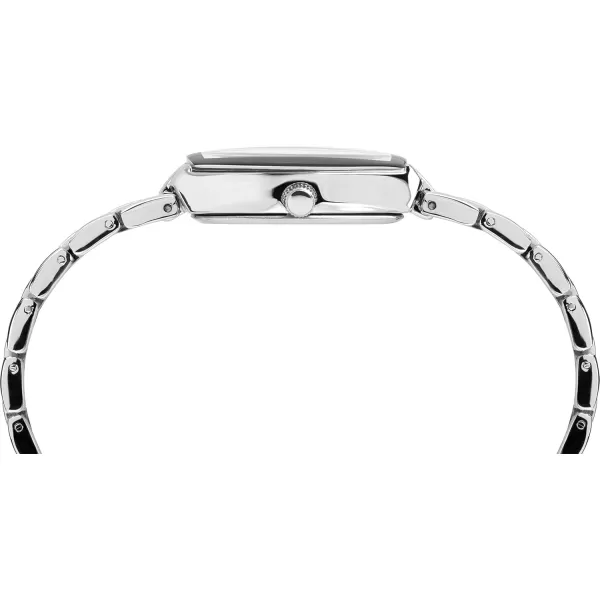 Timex Womens Dress Tonneau 21mm WatchSilverToneBlack