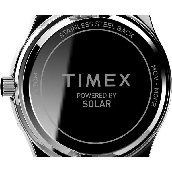 Timex Womens Solar Premium Dress 28mm WatchSilverTone