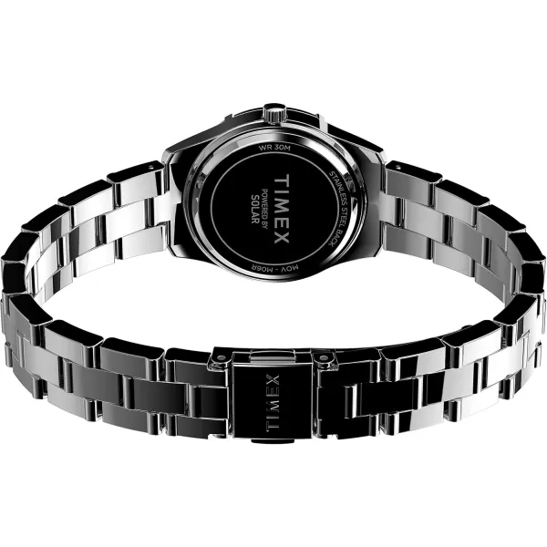 Timex Womens Solar Premium Dress 28mm WatchSilverTone