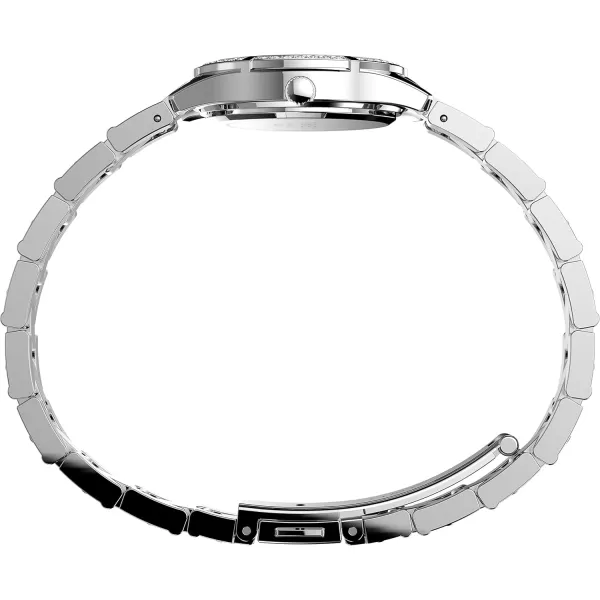 Timex Womens Solar Premium Dress 28mm WatchSilverTone