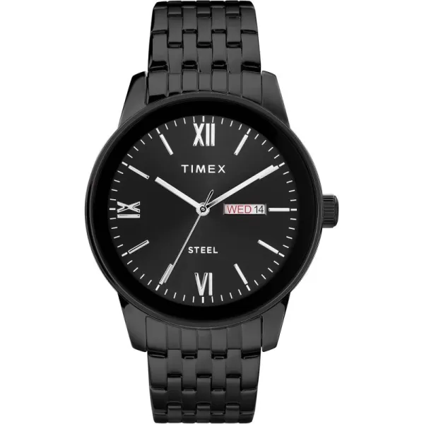 Timex Mens Dress DayDate 41mm WatchBlack