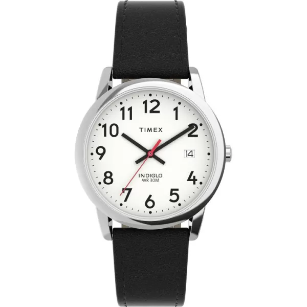 Timex Mens Easy Reader WatchBlackSilverToneWhite35mm