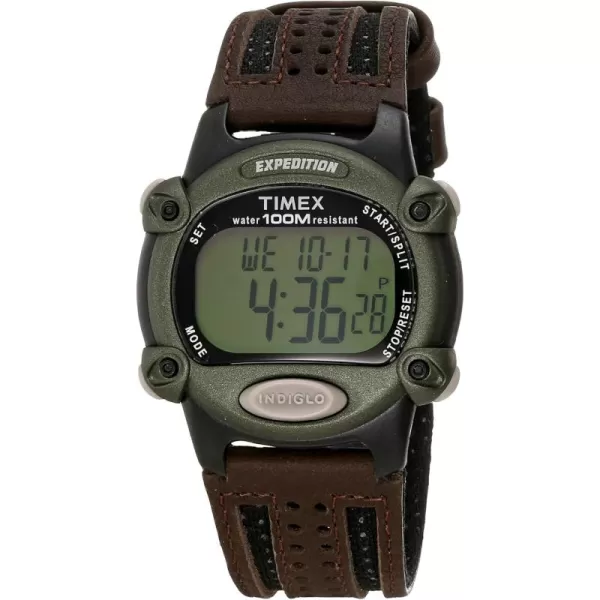 Timex Mens Expedition Digital CAT 39mm WatchBrownBlackGreen
