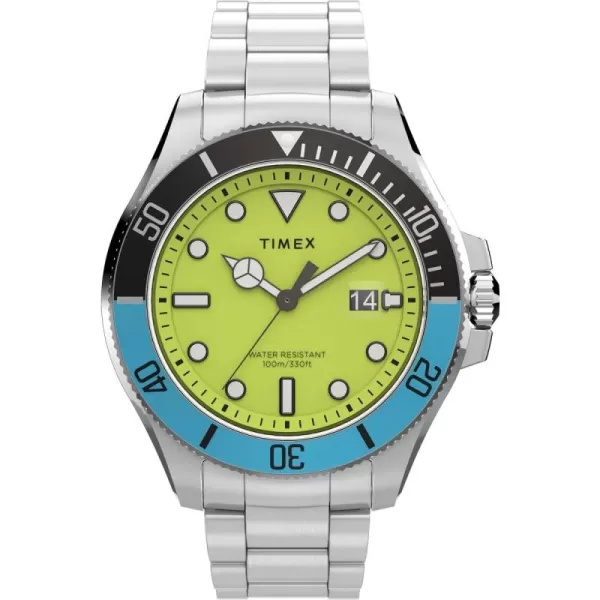 Timex Mens Harborside Coast 43mm WatchStainless Steel