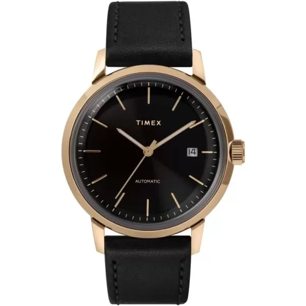 Timex Mens Marlin Automatic 40mm WatchBlackGold