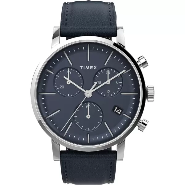 Timex Mens Midtown 38mm WatchBlueBlueStainless Steel