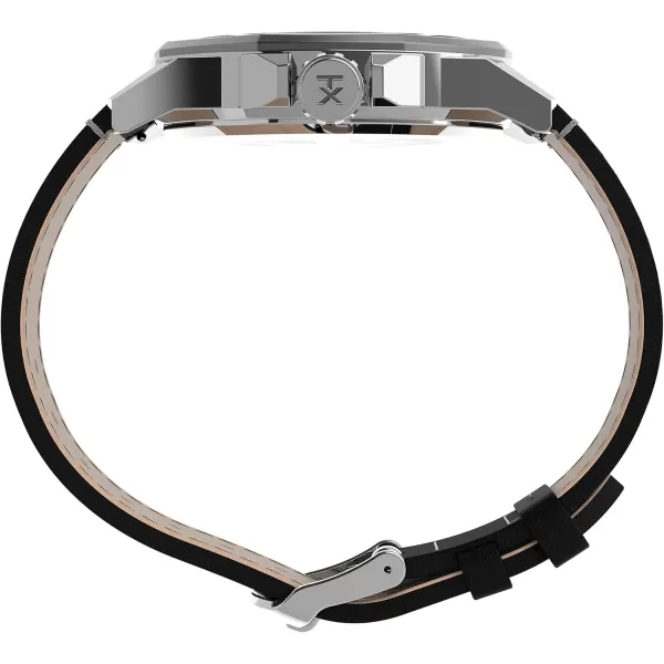 Timex 44 mm Essex AveBlackSilverTone