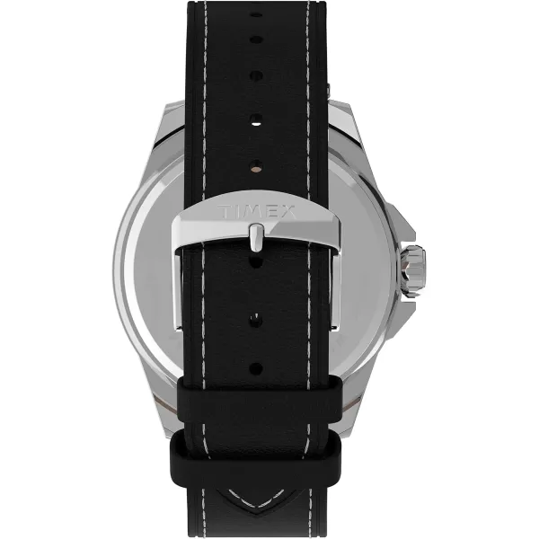 Timex 44 mm Essex AveBlackSilverTone