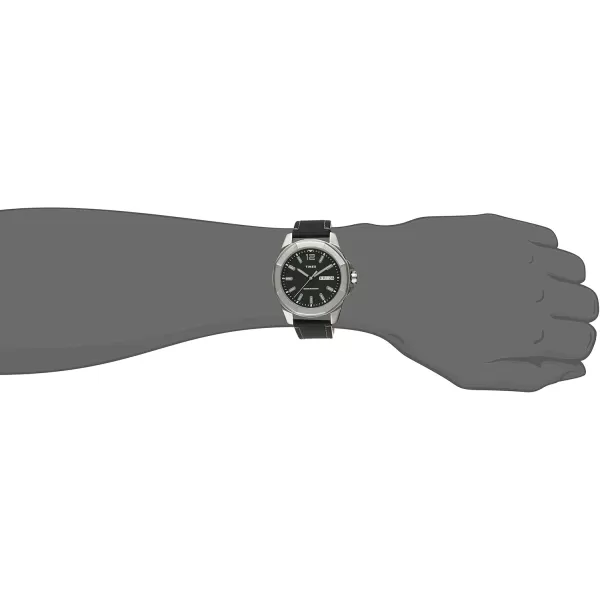 Timex 44 mm Essex AveBlackSilverTone