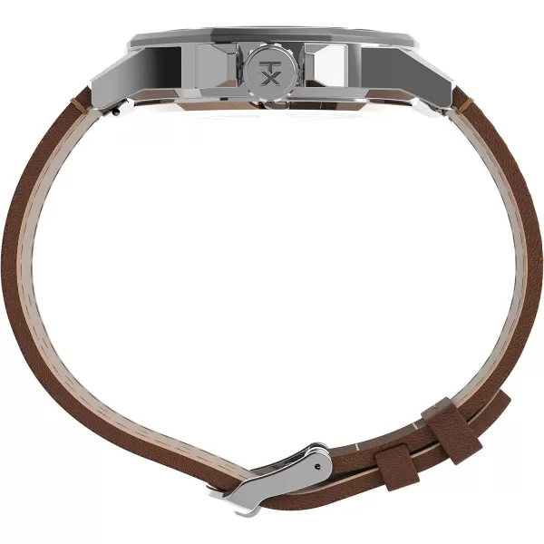 Timex 44 mm Essex AveTanSilverToneBlack