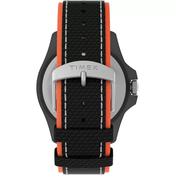Timex Mens Expedition North Freedive 46mm WatchBlackBlackBlackOrange