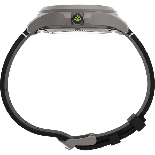 Timex Mens Expedition North Titanium Automatic 41mm Watch  Black Strap Black Dial Titanium Case