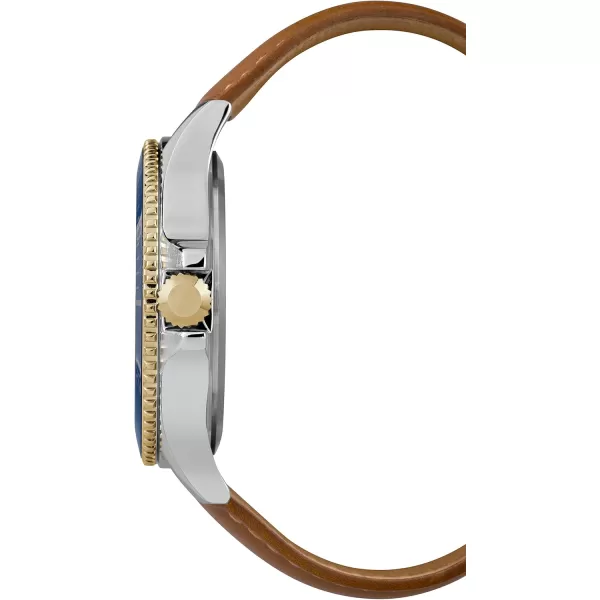 Timex Mens Harborside 42mm WatchTanBlue