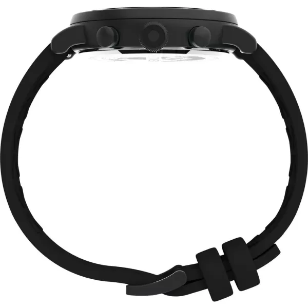 Timex Mens Standard Diver 43mm WatchBlackBlackBlack