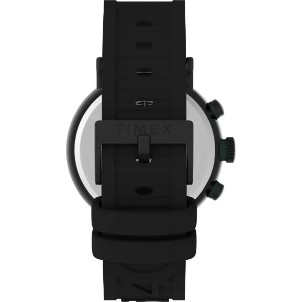 Timex Mens Standard Diver 43mm WatchBlackBlackBlack
