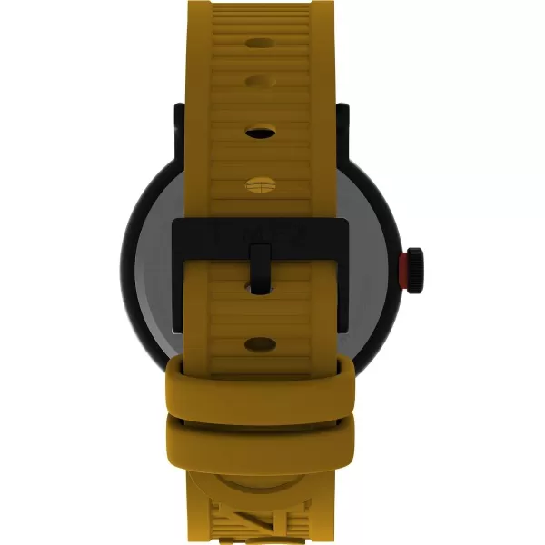 Timex Mens Standard Diver 43mm WatchYellowBlackSilverTone