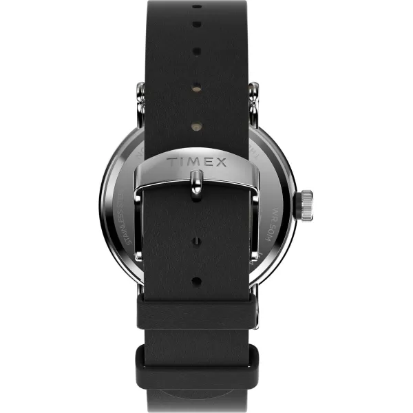 Timex Mens Standard SubSecond 40mm WatchBlackSilverTone