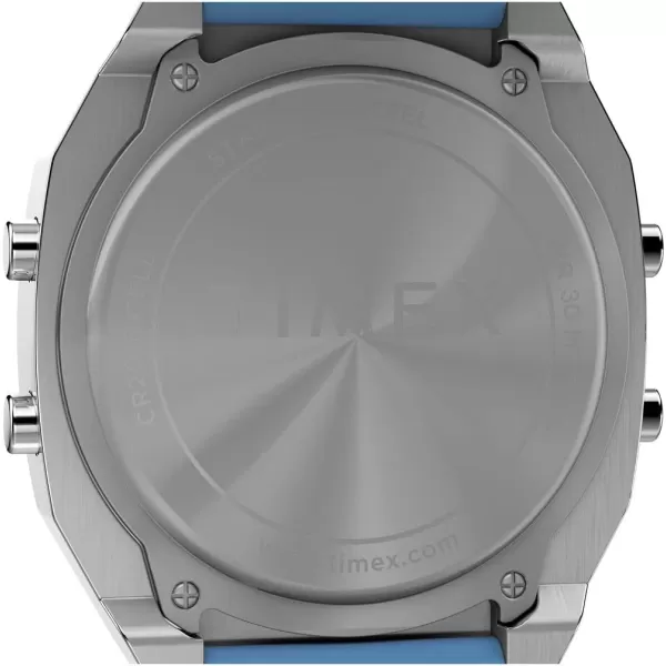 Timex Unisex T80 Steel 36mm WatchBlueDigital