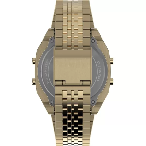 Timex Unisex T80 Steel 36mm WatchGoldToneDigital