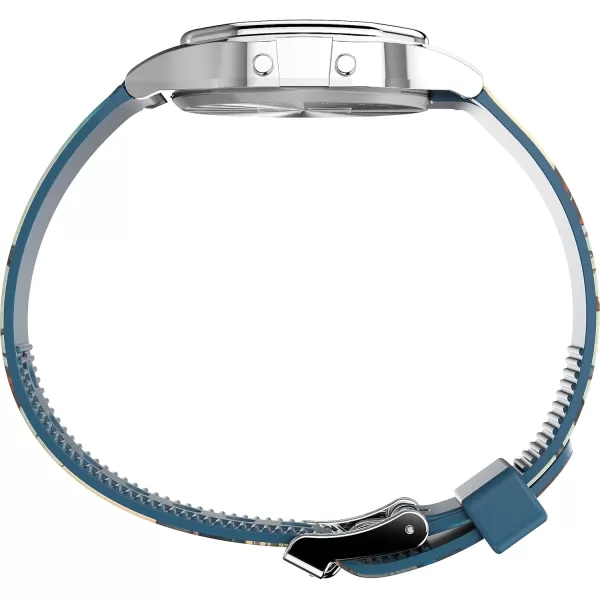 Timex Unisex The MET Hiroshige 34mm WatchMultiColorDigitalSilverTone