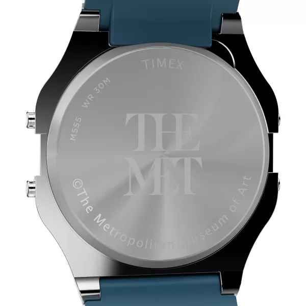 Timex Unisex The MET Hiroshige 34mm WatchMultiColorDigitalSilverTone