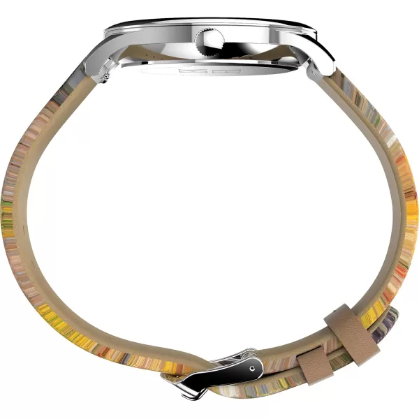 Timex Unisex The MET Hiroshige 34mm WatchMultiColorMultiColorSilverToneVan Gogh